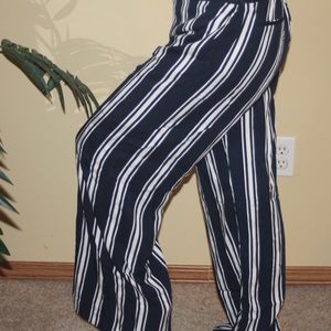 High Waisted, Long Wide Legged Pants